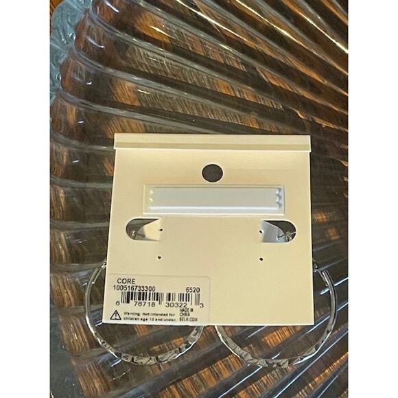 New Directions Silver Tone Hoop Earring Set‎ NWT - Picture 2 of 2